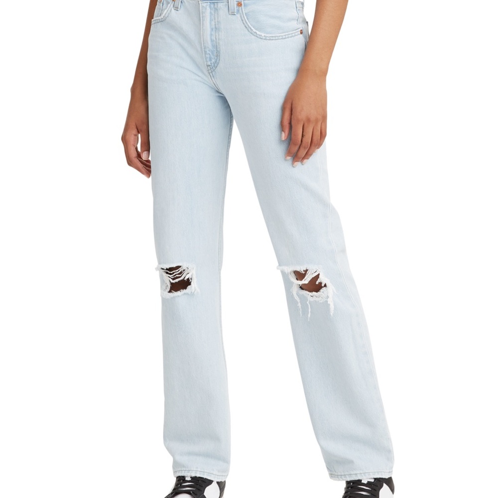 Levi's Women's Low-Rise Pro Straight Jeans Distressed Charlie Won Light Wash 31